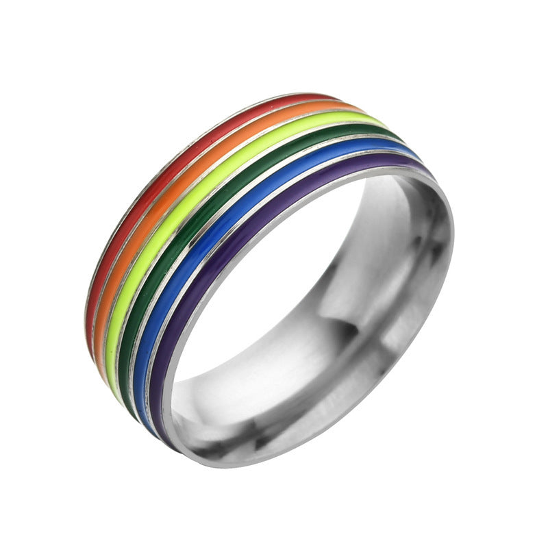 Bisexual Pride Steel Ring