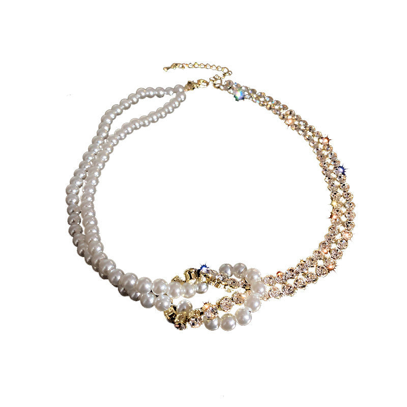 Pearl Crystal Choker Necklaces For Women