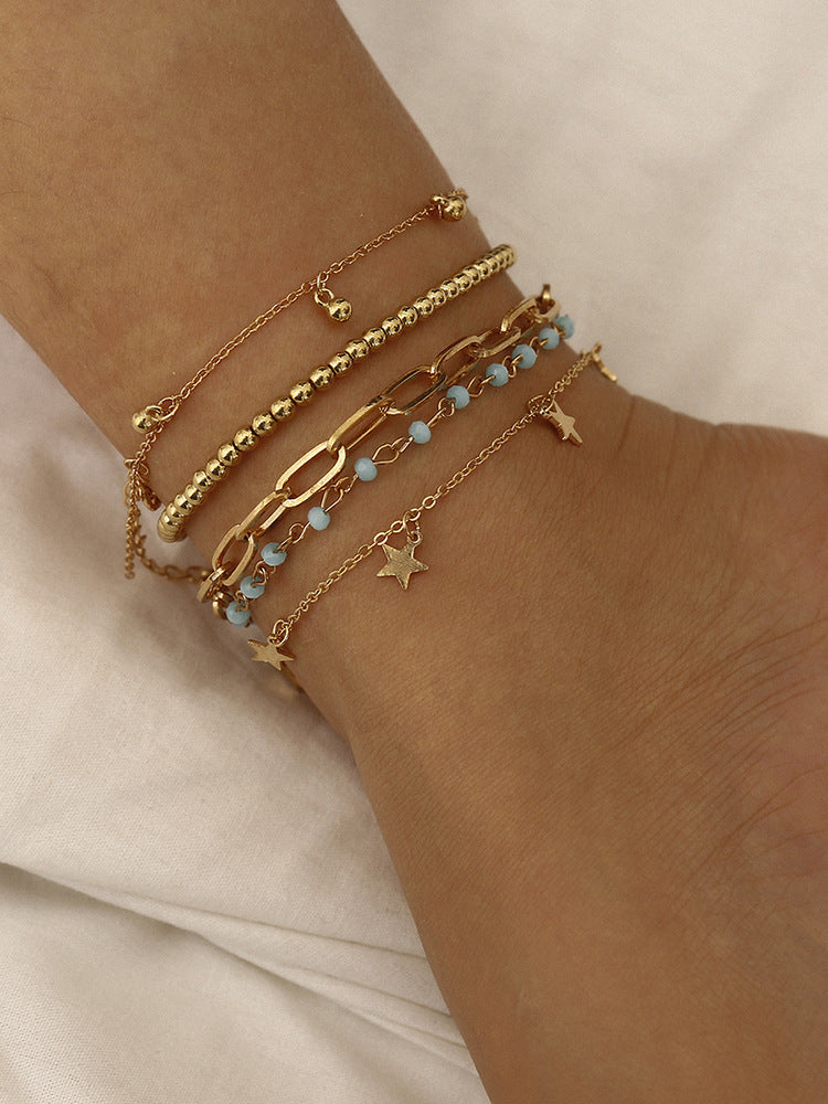 Fashion All-Match Cross Hollow Anklets