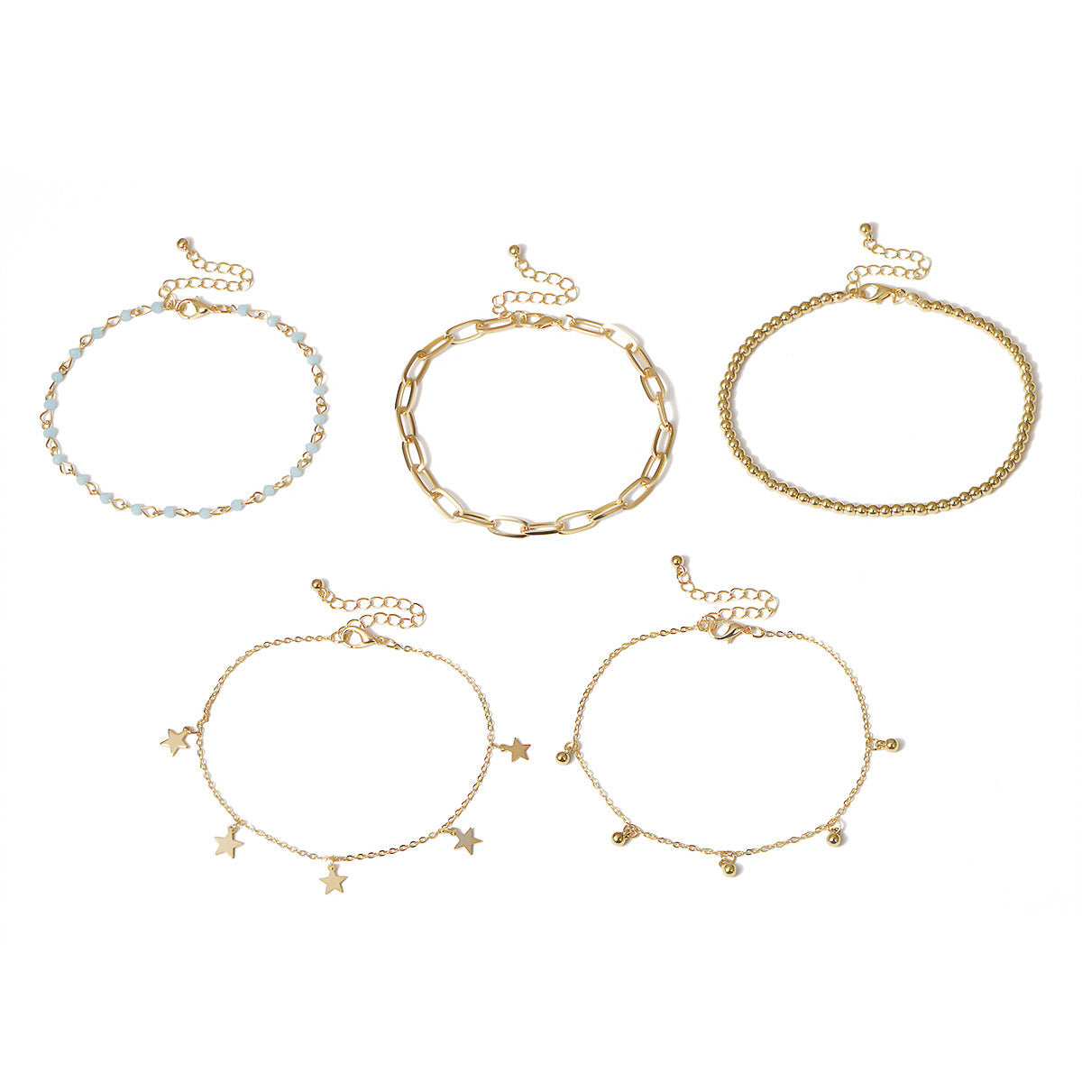 Fashion All-Match Cross Hollow Anklets