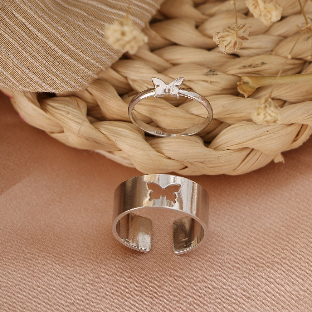 Personality Butterfly 2-Piece Couple Ring