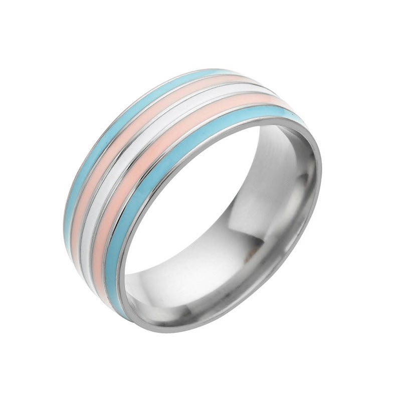 Bisexual Pride Steel Ring