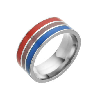 Bisexual Pride Steel Ring