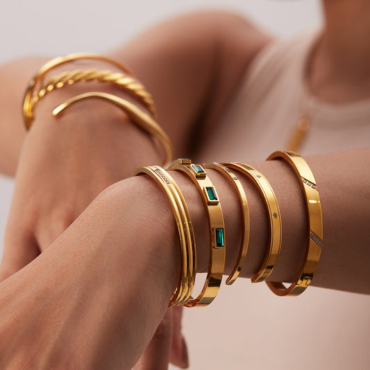 Gold-plated Stainless Steel Bracelets