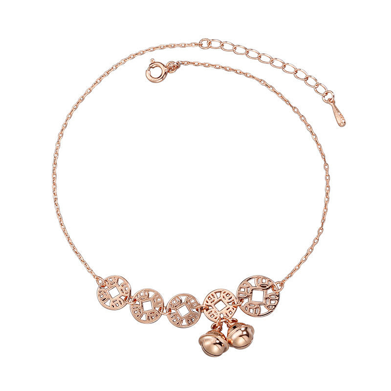 Rose Gold Bells Anklet