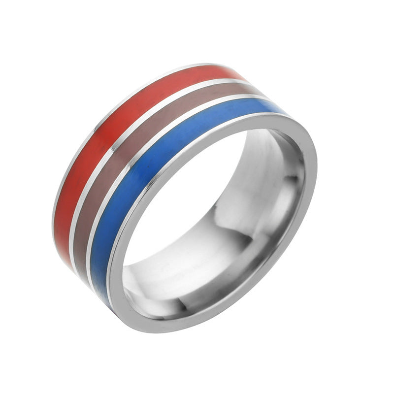 Bisexual Pride Steel Ring