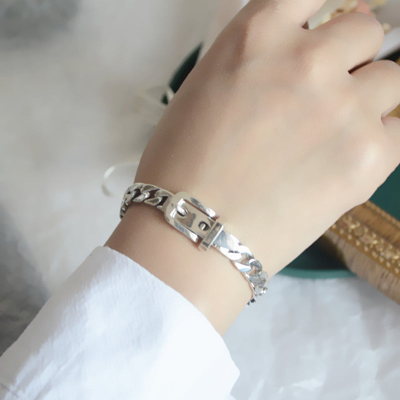 Women's Silver Chain Belt Bracelet