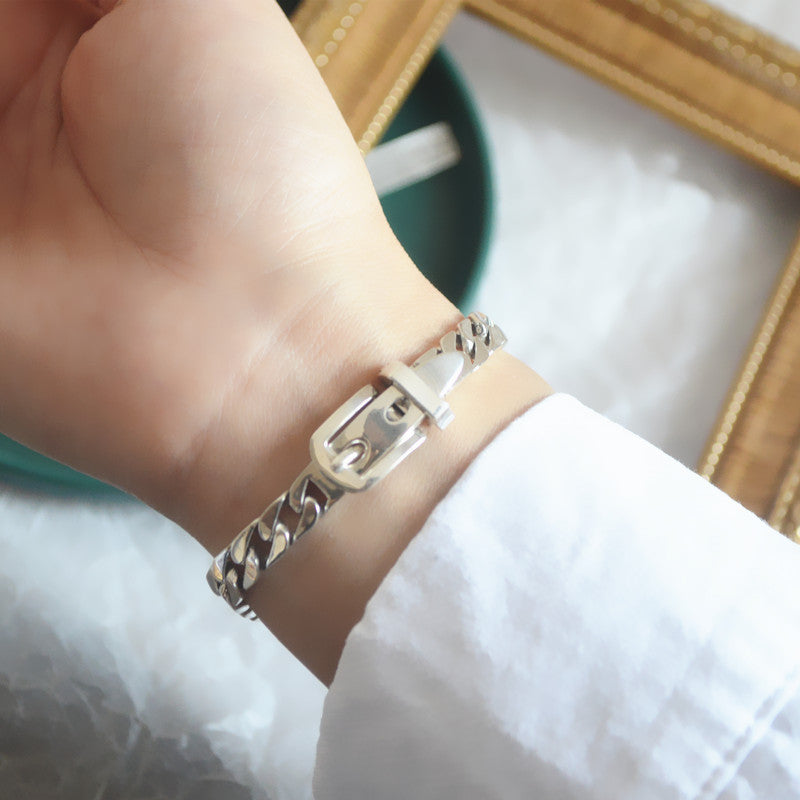 Women's Silver Chain Belt Bracelet