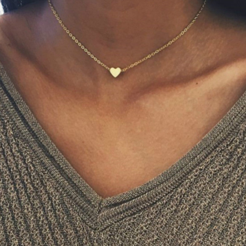 Simple Fashion Gold Color Necklace Women