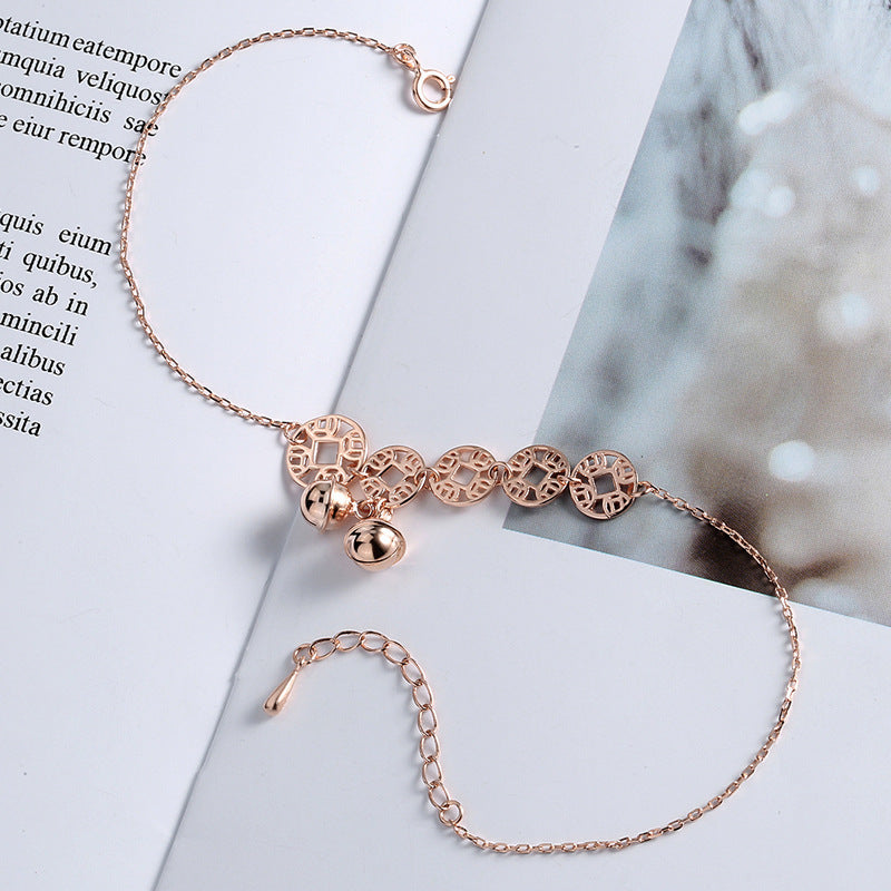 Rose Gold Bells Anklet